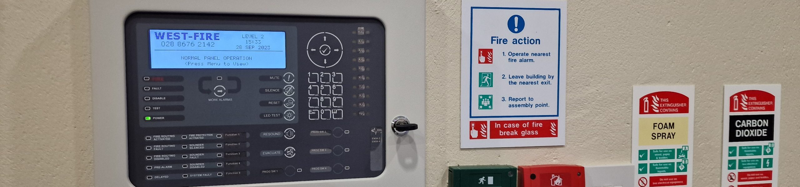 west-fire fire alarm panel